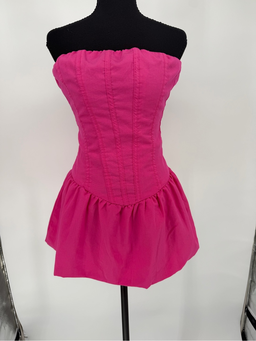 That's so Fetch‎ Strapless Fuchsia Mini Dress - faux corset
